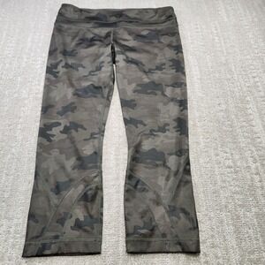 Lululemon Pants Women 8 Run Inspire Crop II Leggings‎ Savasana Camo Athleisure